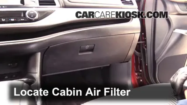 2014 Toyota Highlander LE 3.5L V6 Filtro de aire (interior) Cambio